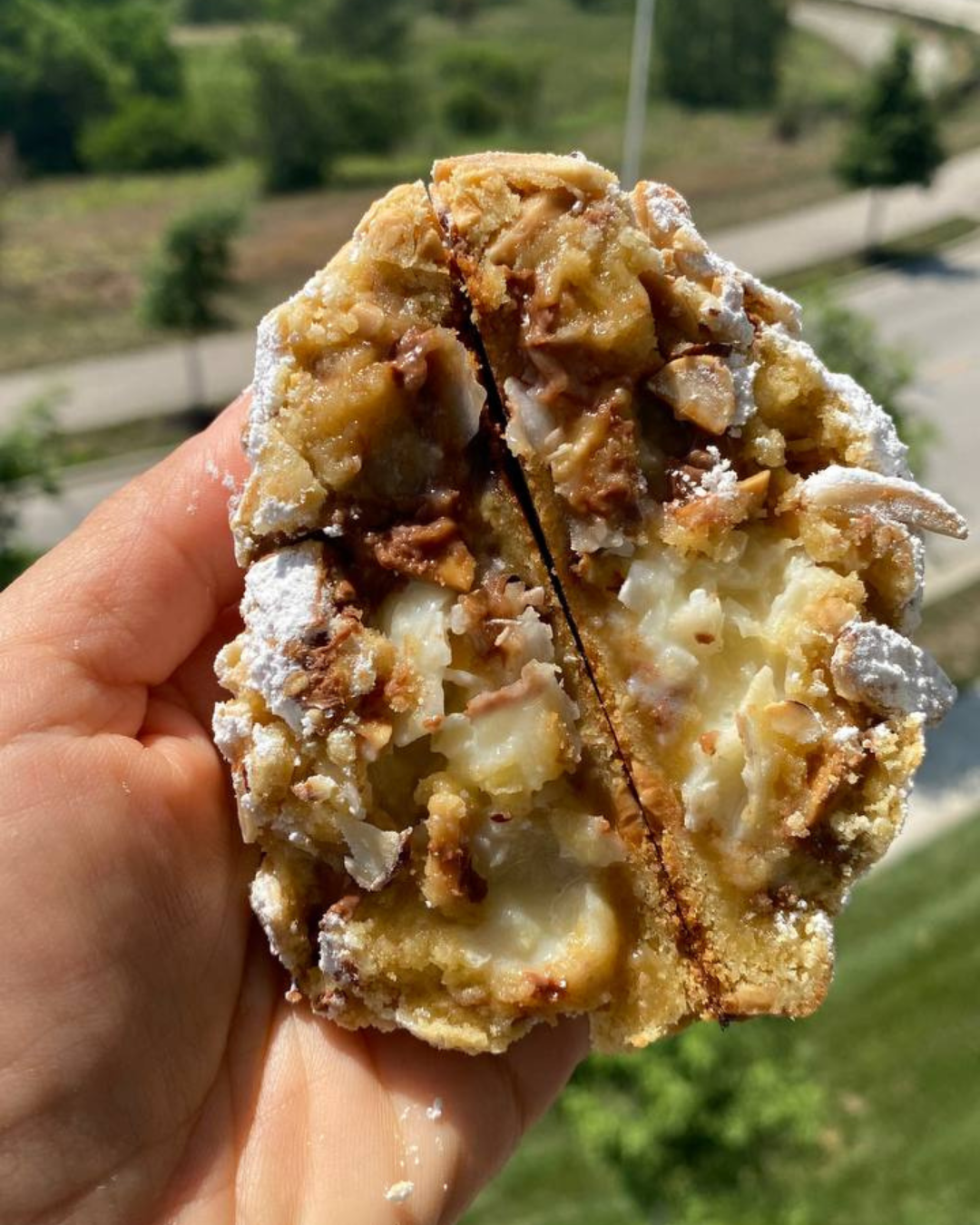 Almond Coconut and Caramel Cookie