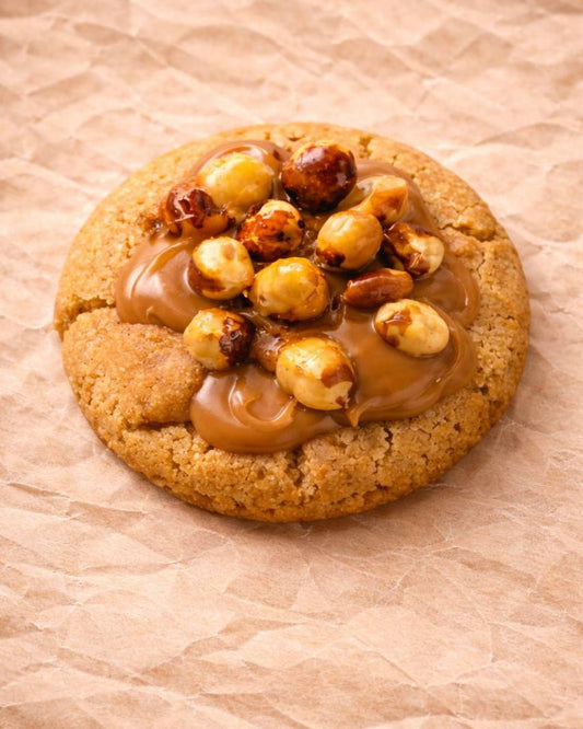 Salted Caramel Hazelnut Praline Cookie