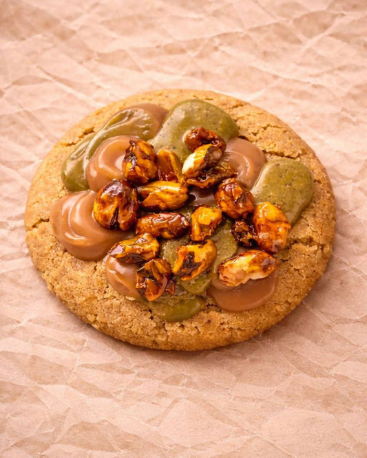 Salted Caramel Pistachio Praline Cookie