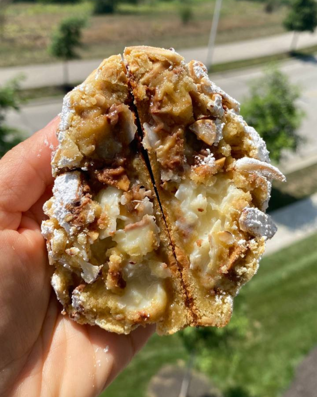Almond Coconut and Caramel Cookie