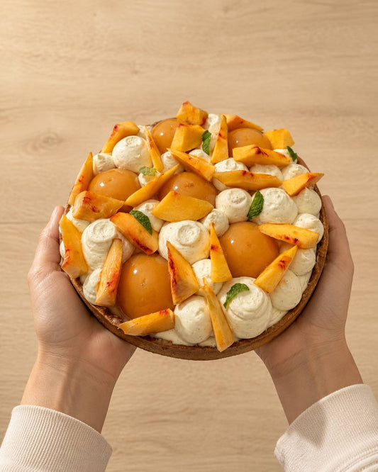 Peach Vanilla Almond Tart